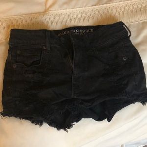 AE Black hi rise shortie size 2